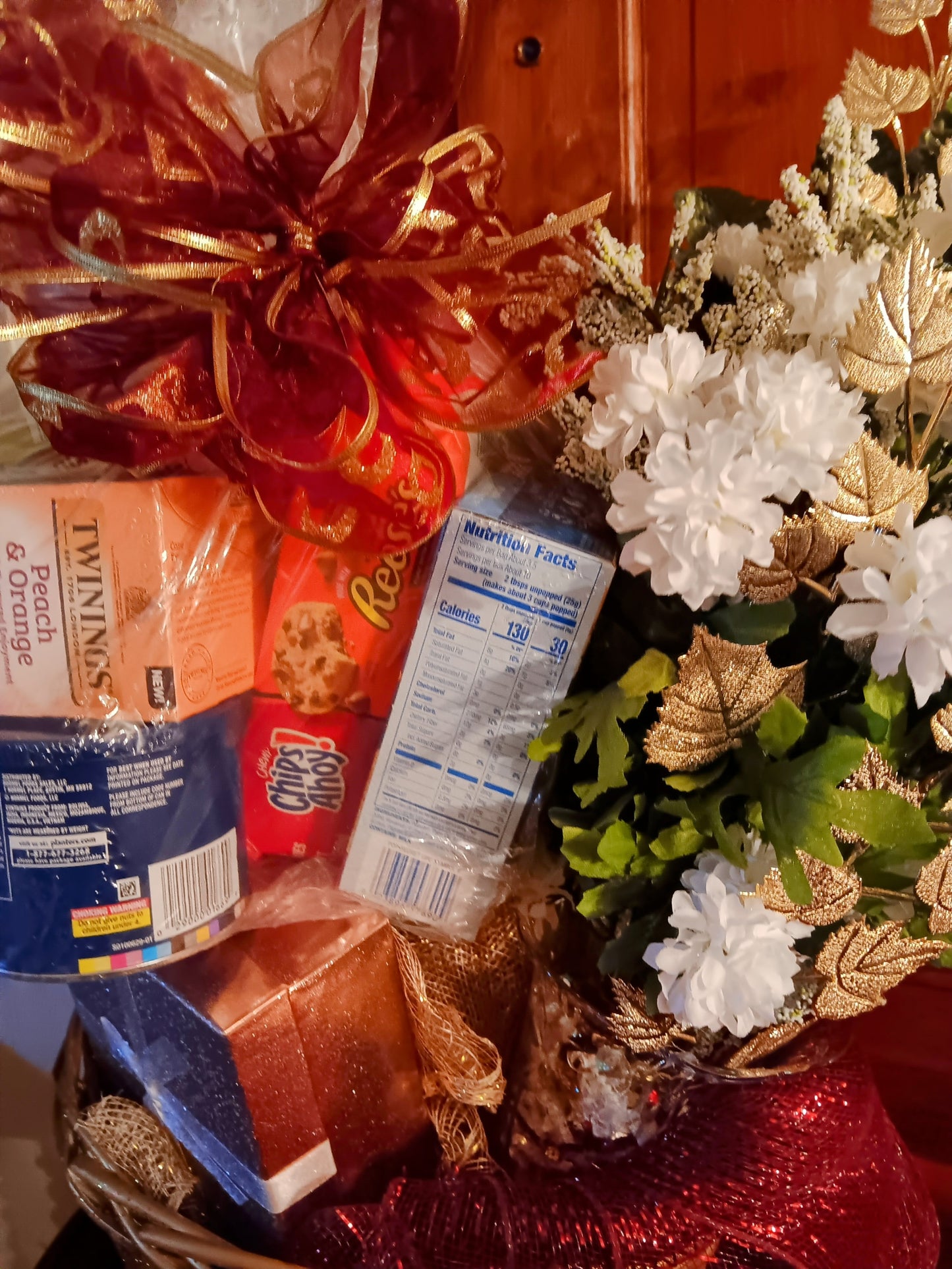 SOLD- One of a kind Tea & Treats Gift Basket