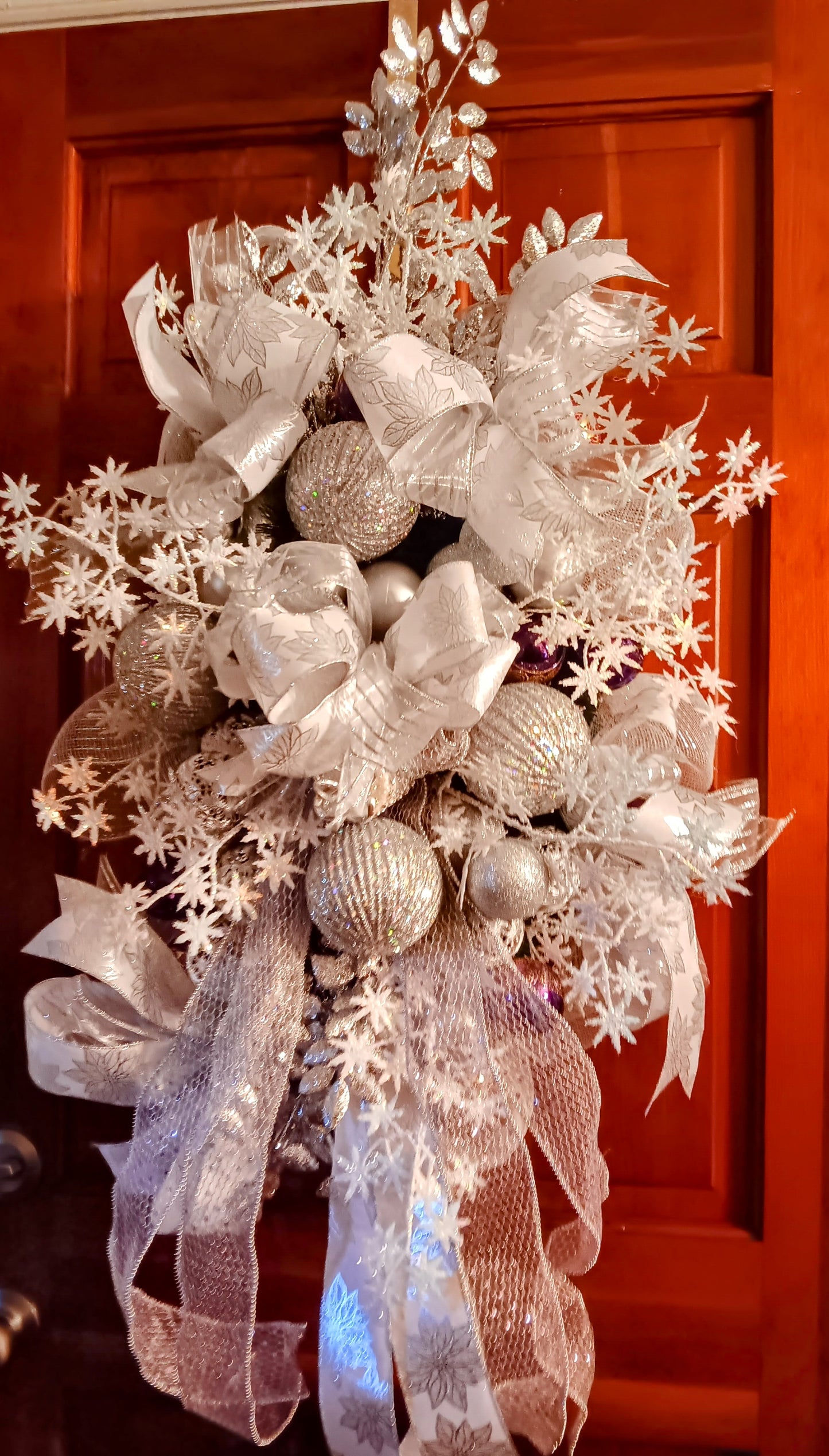 Handmade Wreath- Silver and White